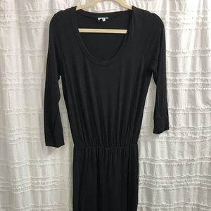 Splendid Black Maxi Dress with Slit